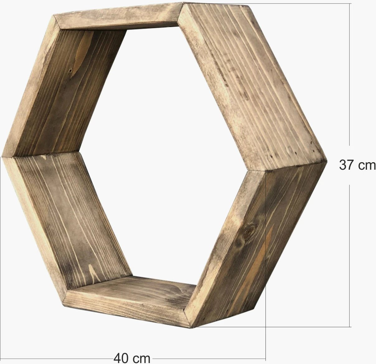 Set rafesh për mur, dru i fortë, ngjyrë arre, Skye Decor, Raf109 (6 copë)