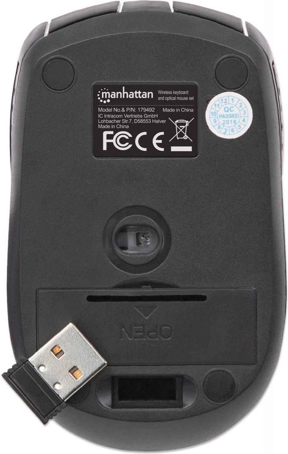 Set tastierë wireless dhe maus MANHATTAN, i zi