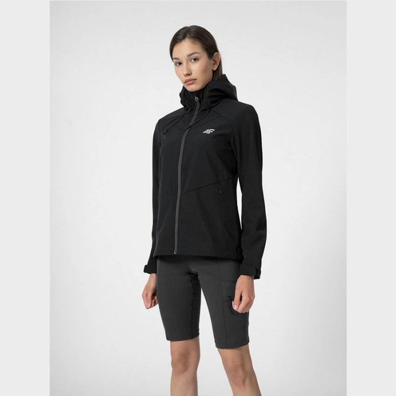 Xhakete softshell për femra 4F, ngjyrë grafit
