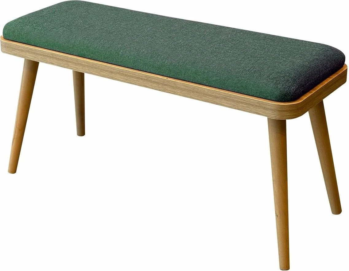 Set tavoline me karrige për ngrënie, zgjatës, 4 pjesë, Skye Decor, Vina Mini 04 1070, ngjyrë lis, e gjelbër