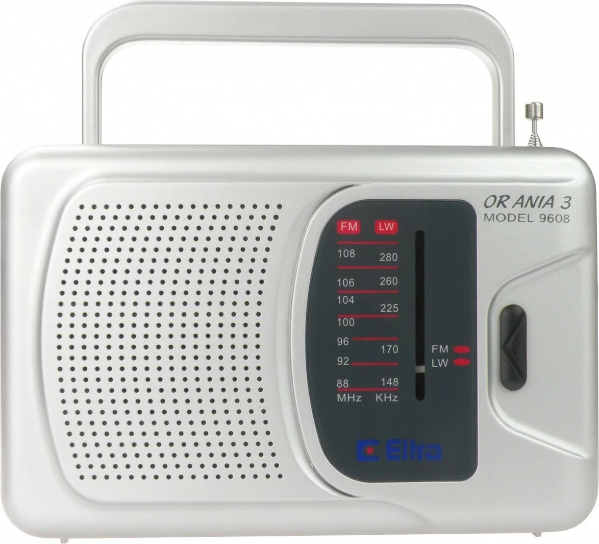 Radio portabile Eltra ANIA Silver, mono, FM/LW, argjendtë