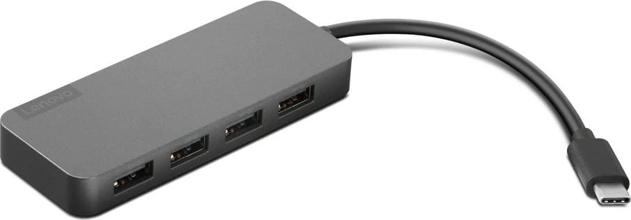 Adapter USB-C Lenovo, 4x USB-A, Hub, gri Adapter USB-C Lenovo, 4x USB-A, Hub, gri
