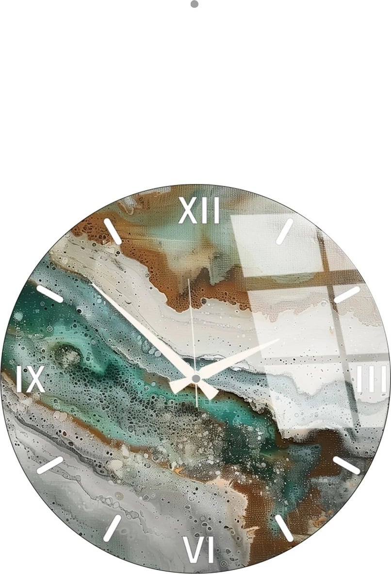 Orë muri dekorative prej xhami, Wallity Huhu348, 40x40cm