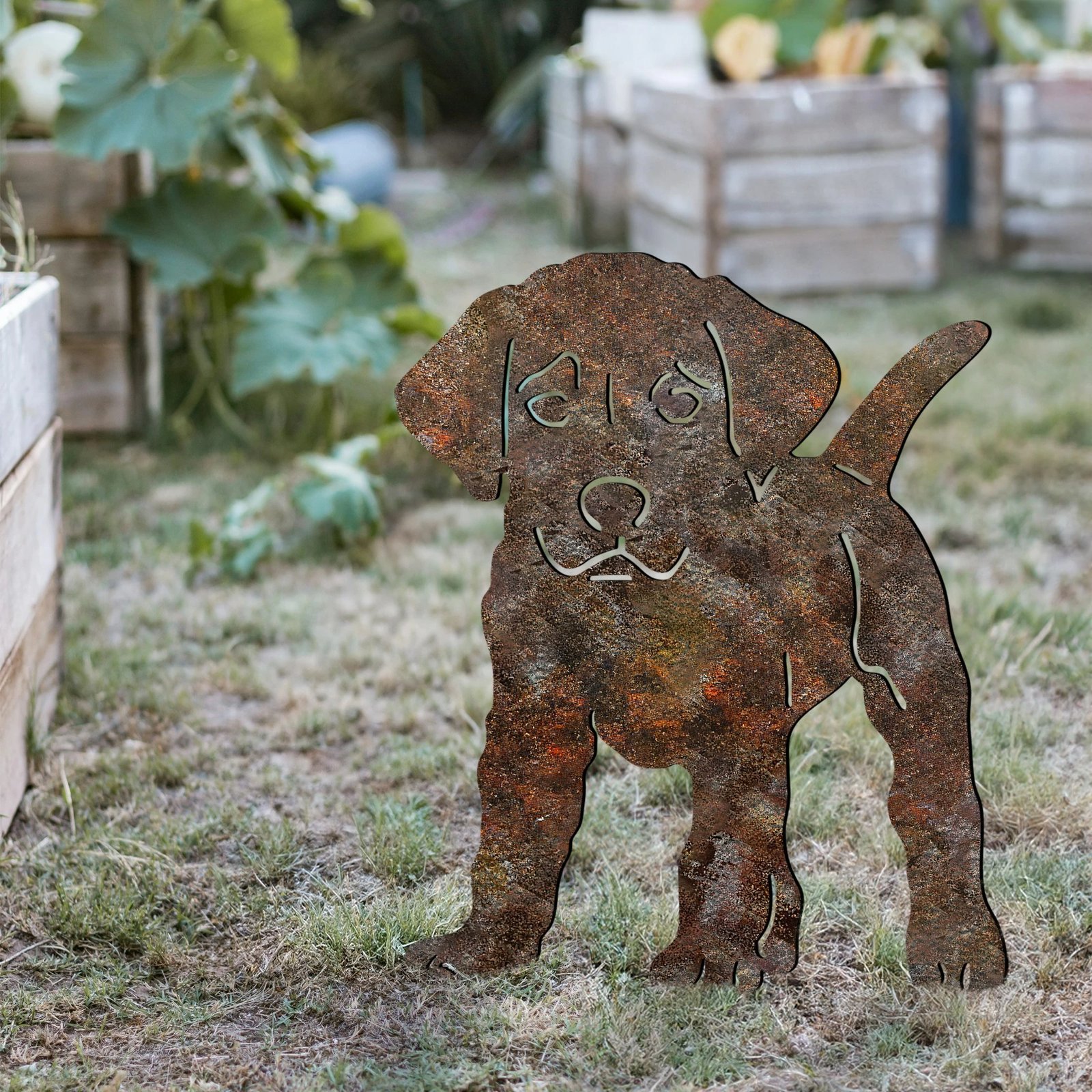 Objekt dekorativ për kopsht, dizajn Aberto, Amicable 02, ngjyrë antike, 40x33cm