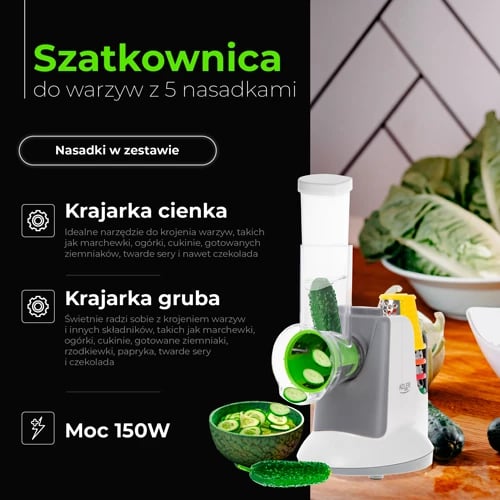 Prerëse perimesh elektrike, Adler AD 4815, 150 W, 5 shtojca