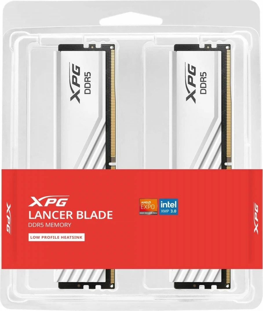 RAM memorje Adata XPG Lancer Blade DDR5 32GB (2x16GB) 6400MHz CL32, e bardhë