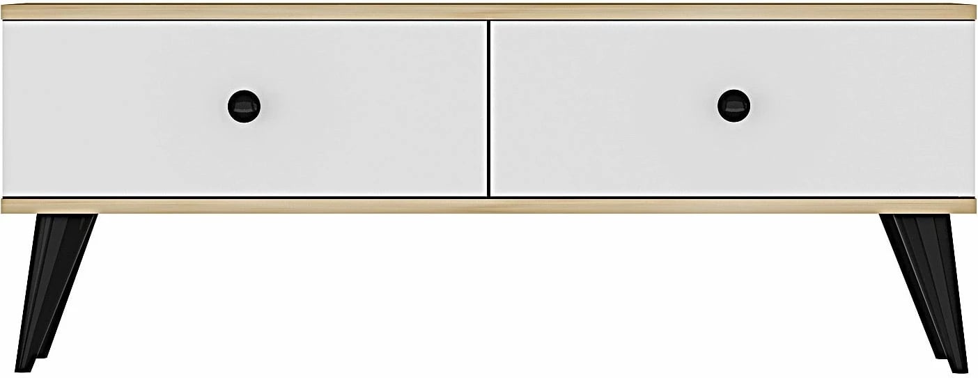 Komodë TV, ngjyrë lis safir dhe e bardhë, Mona 120