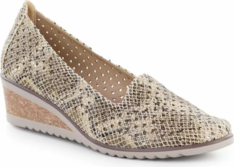 Këpucë wedge për femra Potocki, bezhë