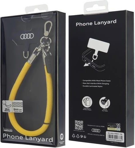 Litar për celular Audi Universal, 28cm x 8mm, Verdhë