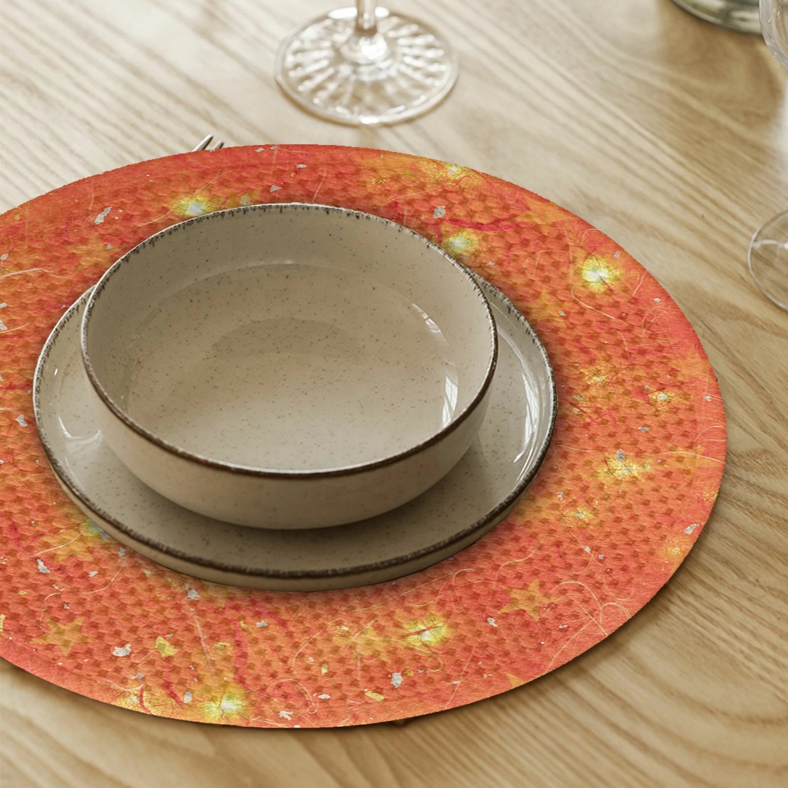 Set nënshkallash tavoline Hermia Concept, shumëngjyrëshe, 37cm (4 copë)