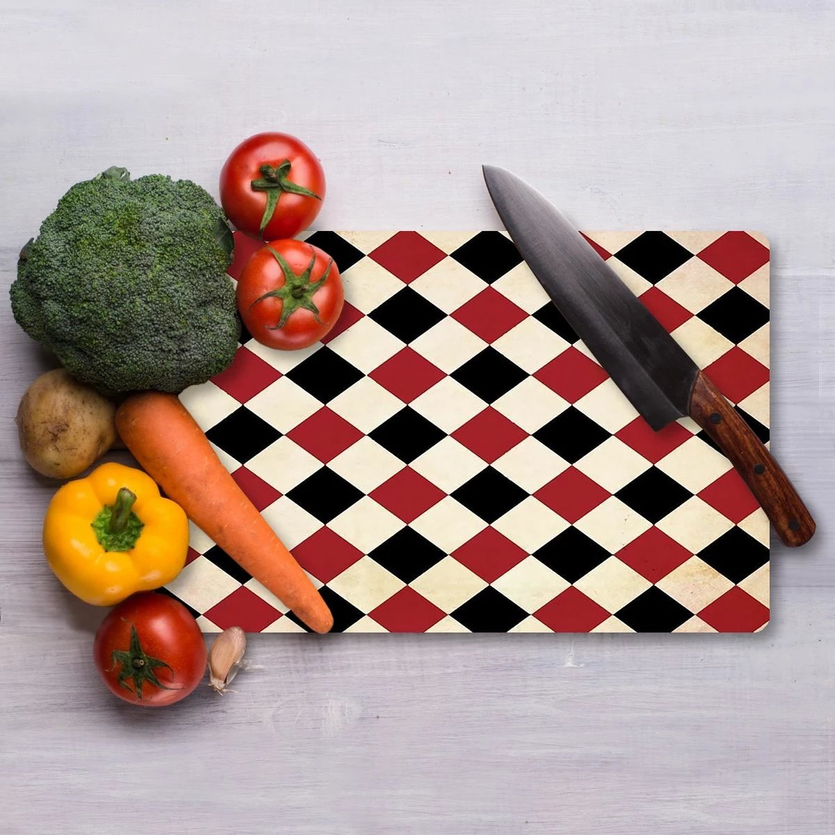 Dërrasë prerëse Hermia, xham i temperuar, shumëngjyrëshe, 30x40cm, Ckt47 - 3040