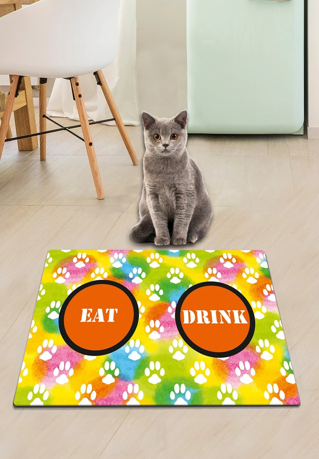 Tapet për rërë mace, shumëngjyrësh, Paws & Whiskers, Rangor, 40x60cm
