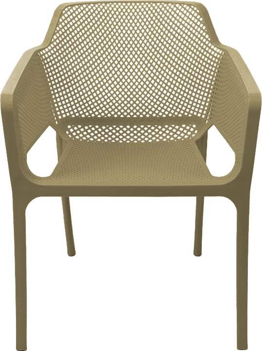 Karrige me krahë Oviez, ngjyrë kapuçino, 59x58x79cm