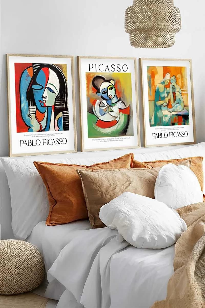 Pikturë dekorative me kornizë MDF (3 copë), Wallity, Huhu543, 40x60cm