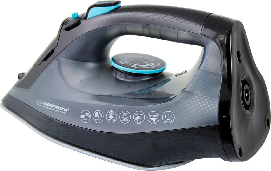 Hekur me avull Esperanza EHI010, 2600 W, pllaka qeramike, zi/gri