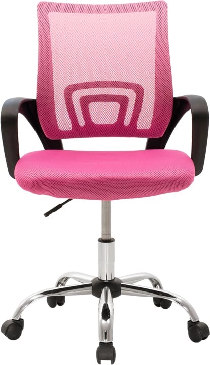 Karrige zyre Berto II, ngjyrë rozë-e zezë, 60x48x85-95cm