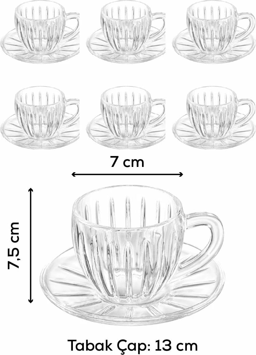 Set gotash prej qelqi (12 copë), Hermia Concept, Ts3023Gcl, transparent