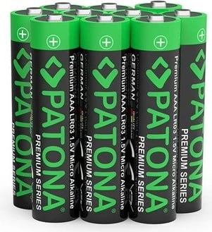 Bateri AAA PATONA Premium, 1400 mAh, 1.5V, set 10 copë, e zezë