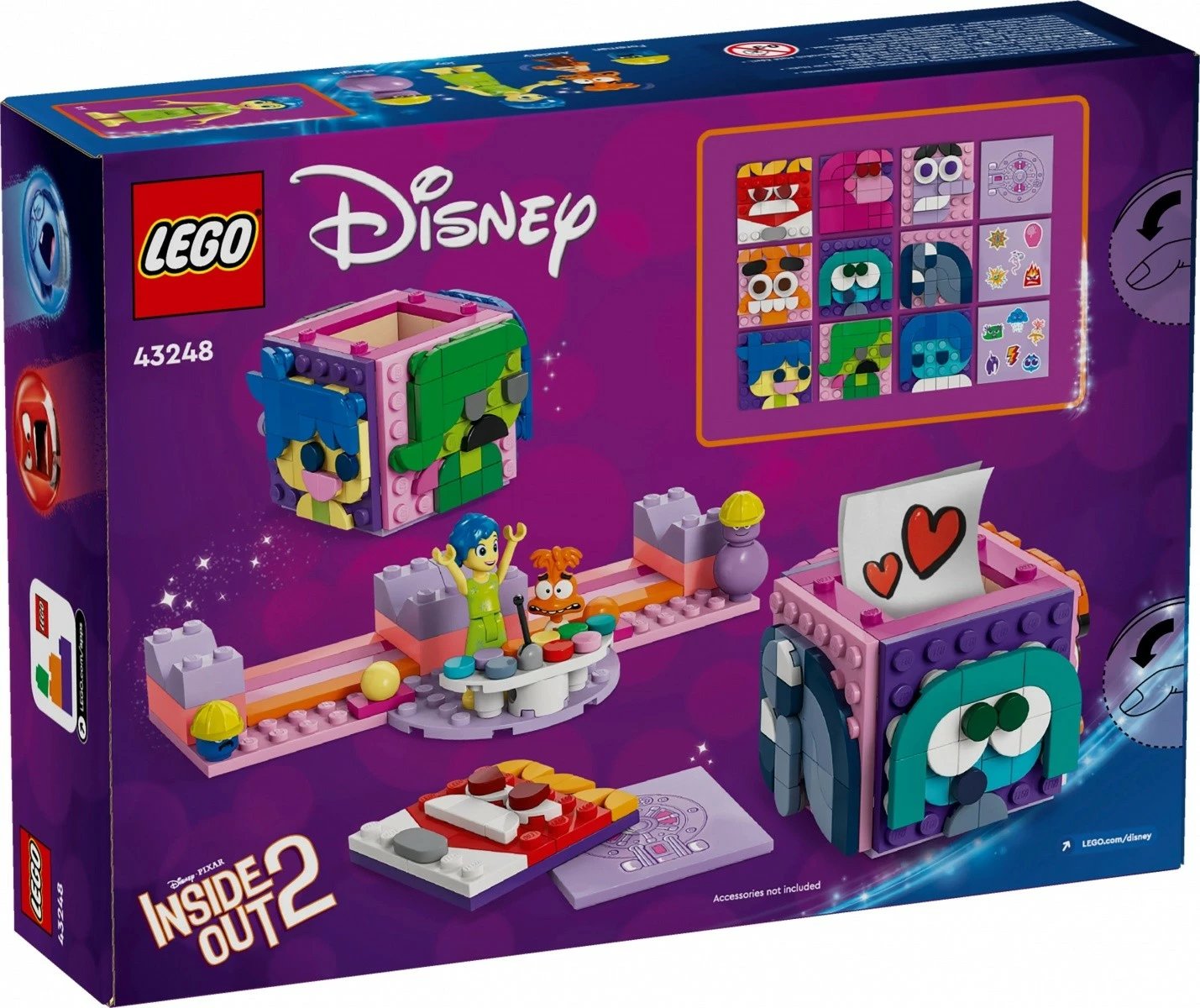 Set LEGO Disney Inside Out 2 Emotion Cubes 43248, 394 pjesë, shumëngjyrësh