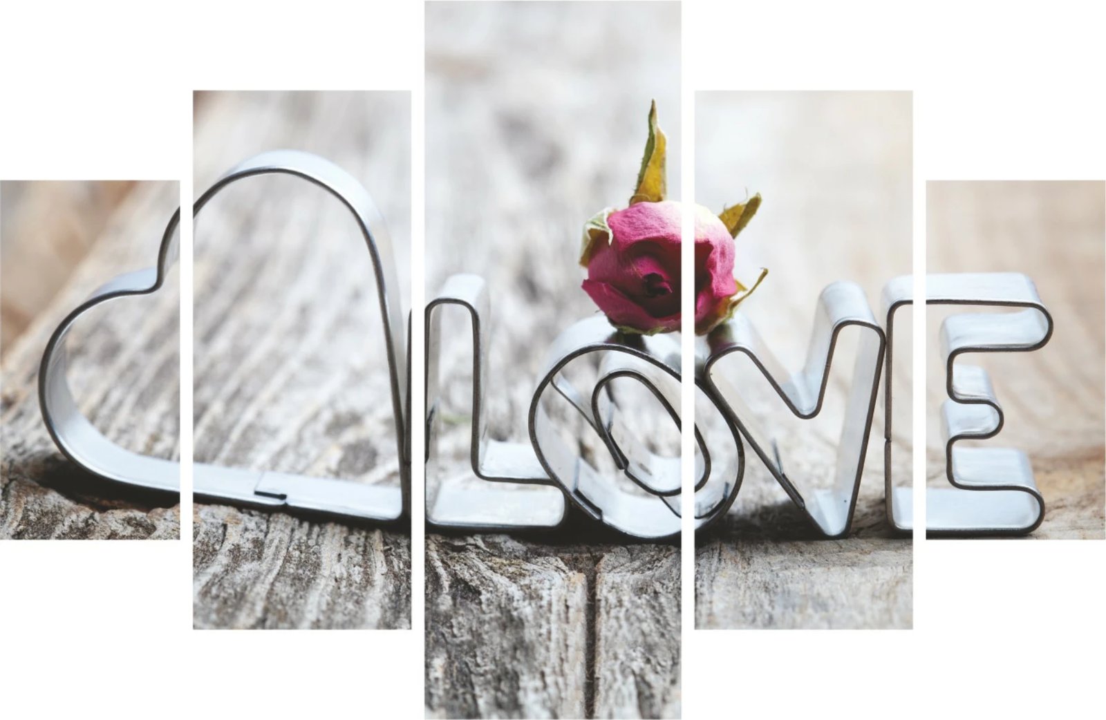 Pikturë dekorative MDF, 5 pjesë, Wallity, 100x60cm, shumëngjyrëshe