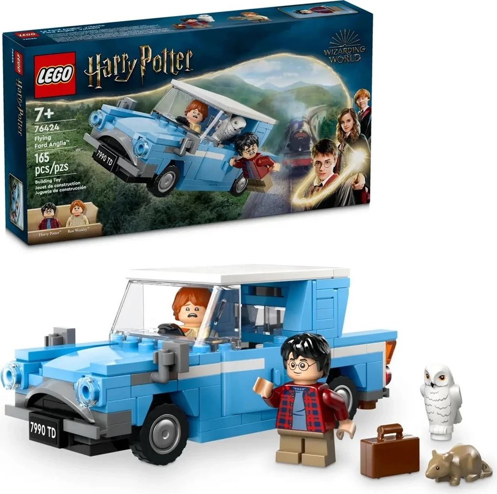 Set LEGO Harry Potter 76424 Flying Ford Anglia, 165 pjesë, Blu