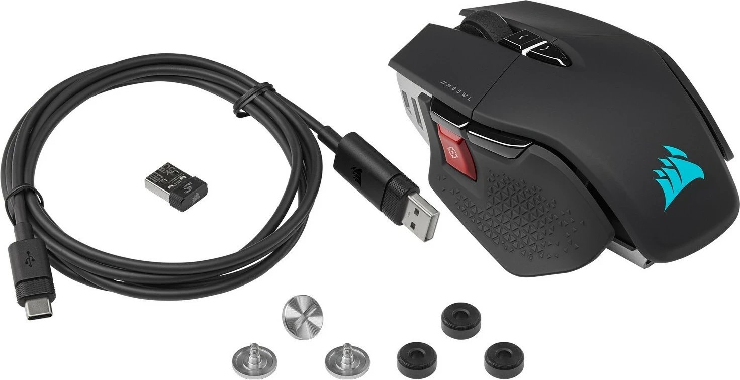 Maus Corsair M65 RGB Ultra Wireless, RGB, 26000 DPI, i zi