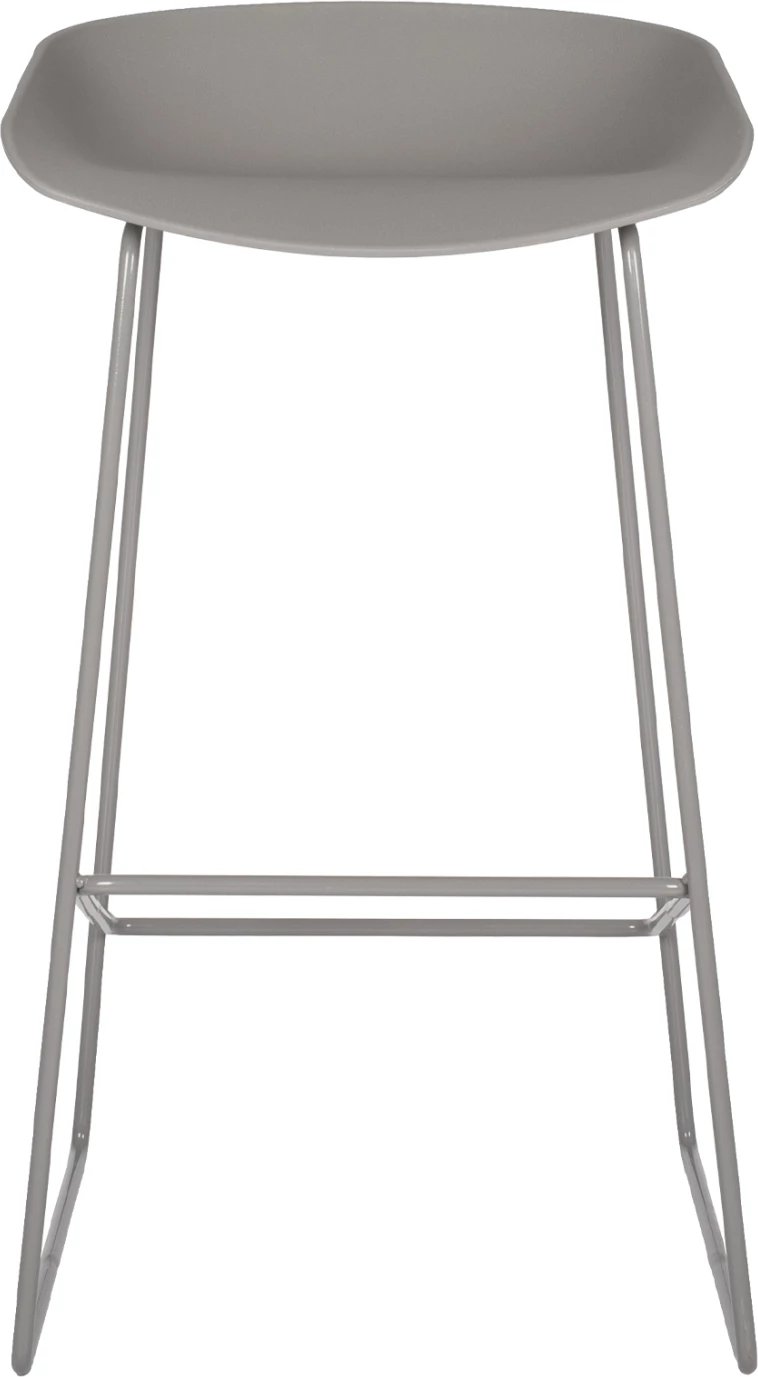 Karrige për bar metalike FH8450.10 me ulëse gri PP 47x47x83cm, set prej 2 copë