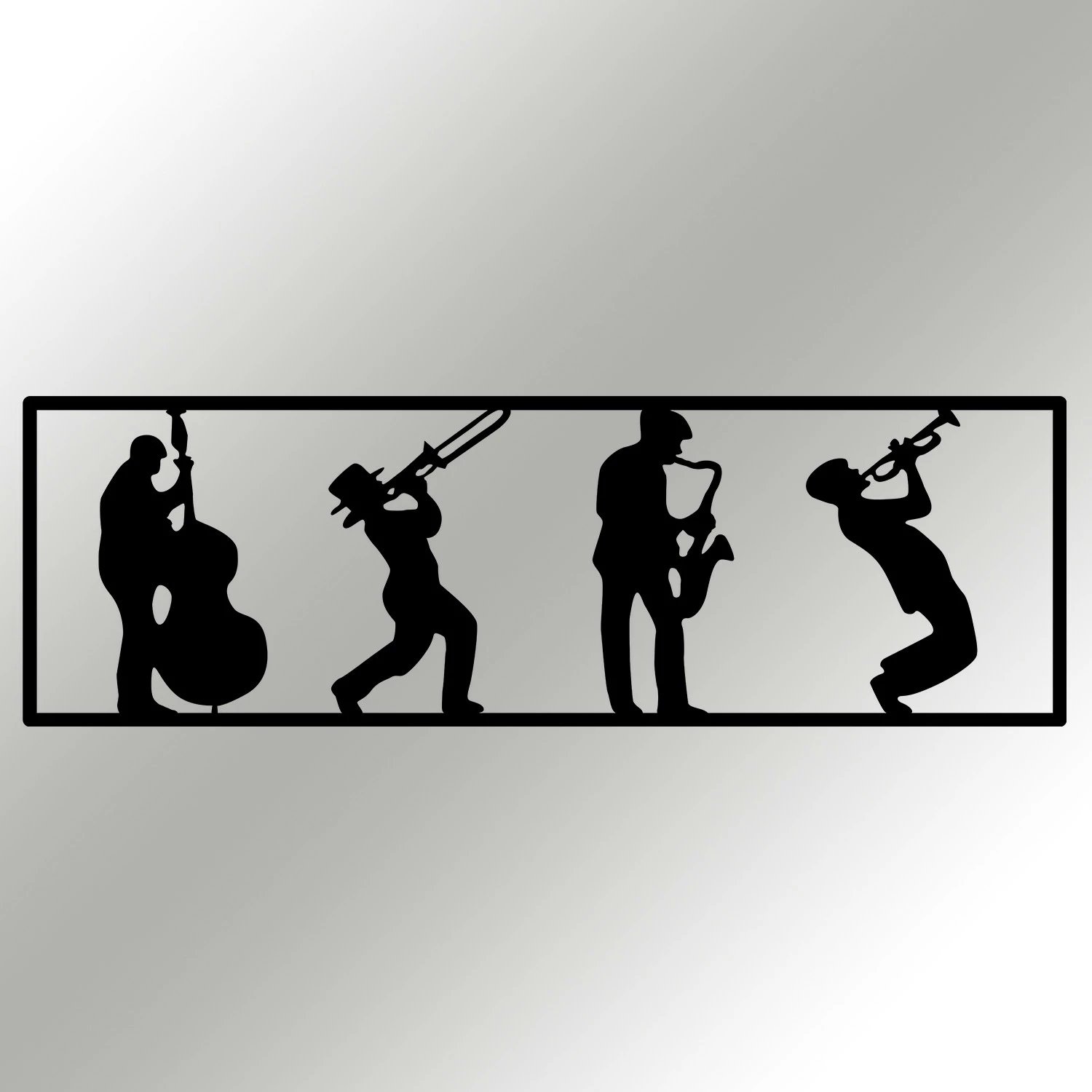 Aksesor dekorativ metalik për mur, Wallity Faraza, ngjyrë e zezë, 68x22cm