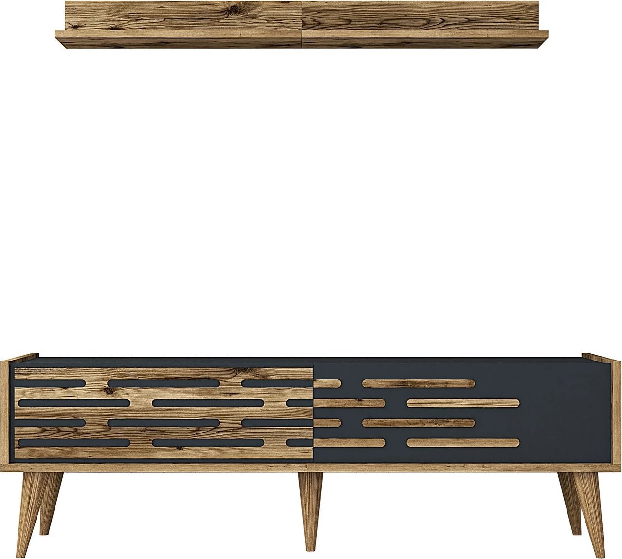 Komodë TV Hanah Home, Valensiya 140, ngjyrë arre dhe antracit