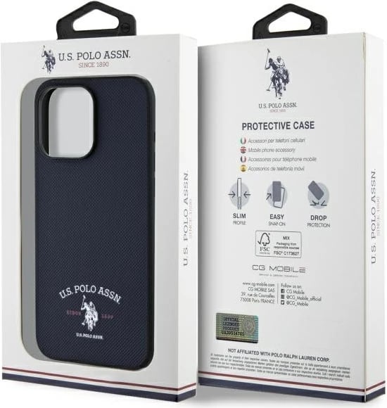Mbështjellës U.S. Polo Assn. USHCP15XPARV për iPhone 15 Pro Max 6.7", Navy Mbështjellës U.S. Polo Assn. USHCP15XPARV për iPhone 15 Pro Max 6.7", Navy