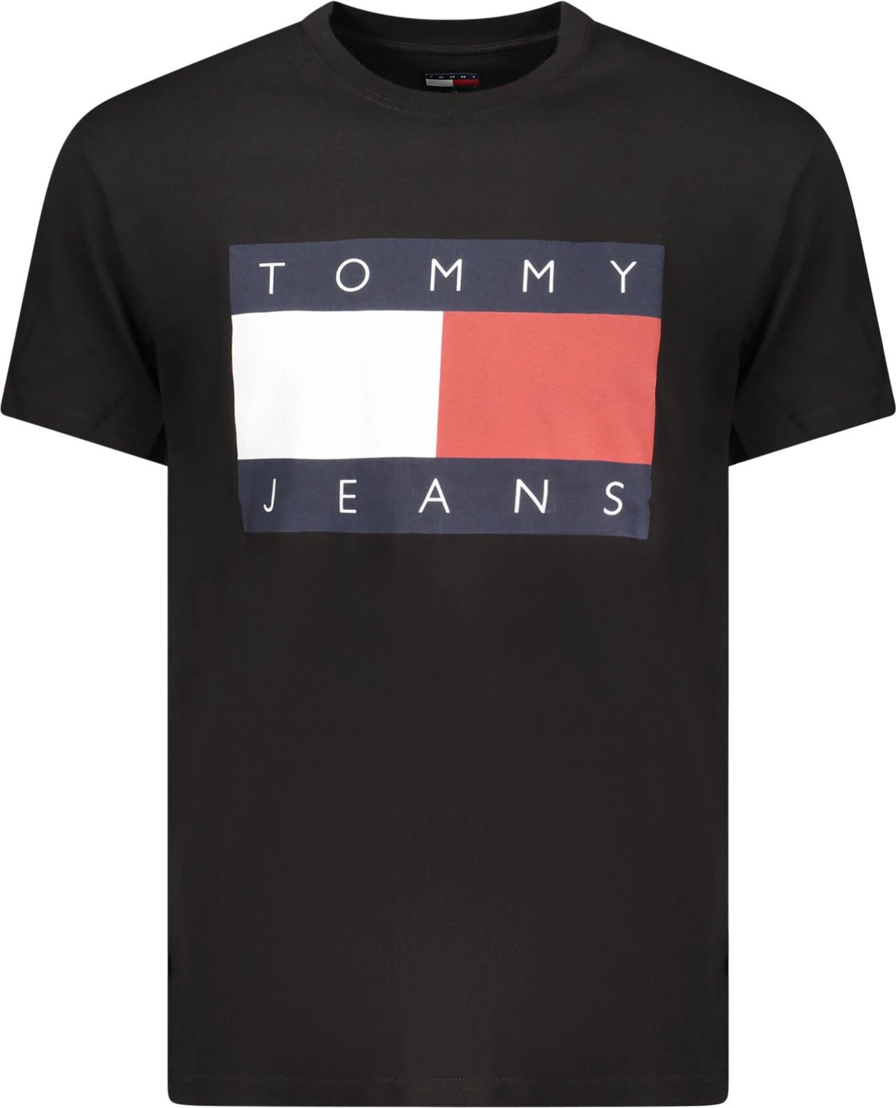 Maicë për meshkuj TOMMY HILFIGER me mëngë të shkurta, e zezë