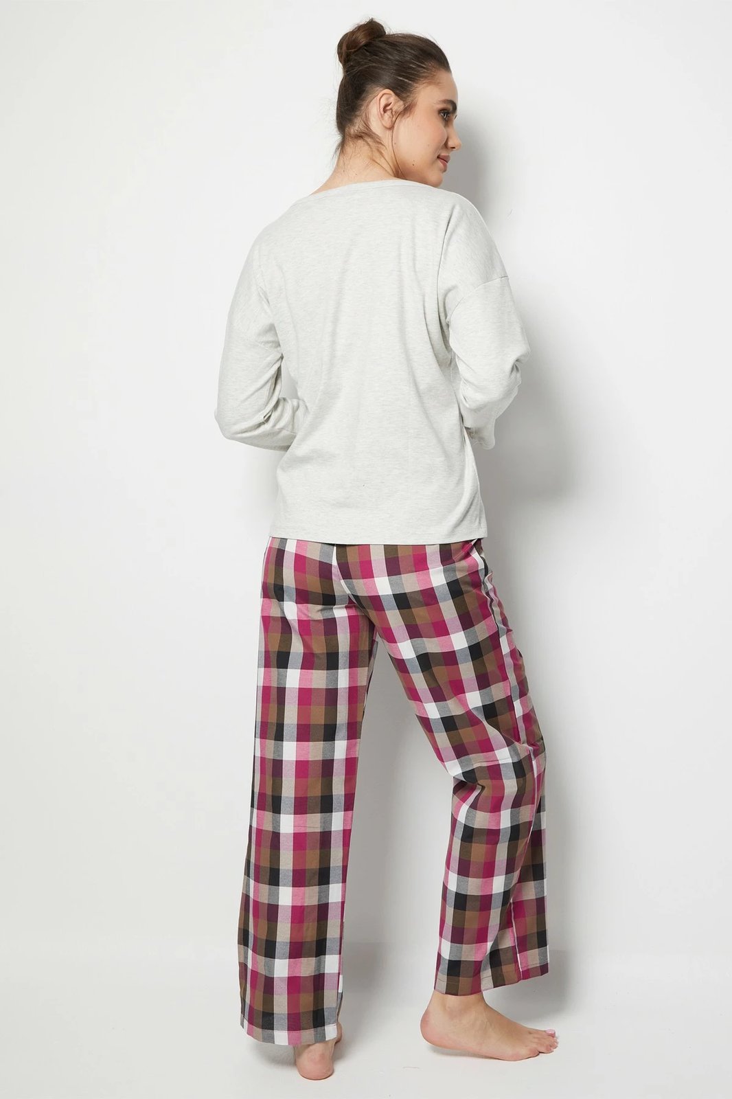 Set pizhamash për gra, Jumeon, 002-000260, gri, marl