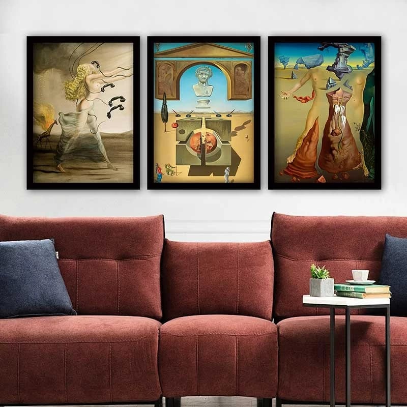 Pikturë dekorative me kornizë (3 copë), Wallity, 3SC_UN1385243_3545