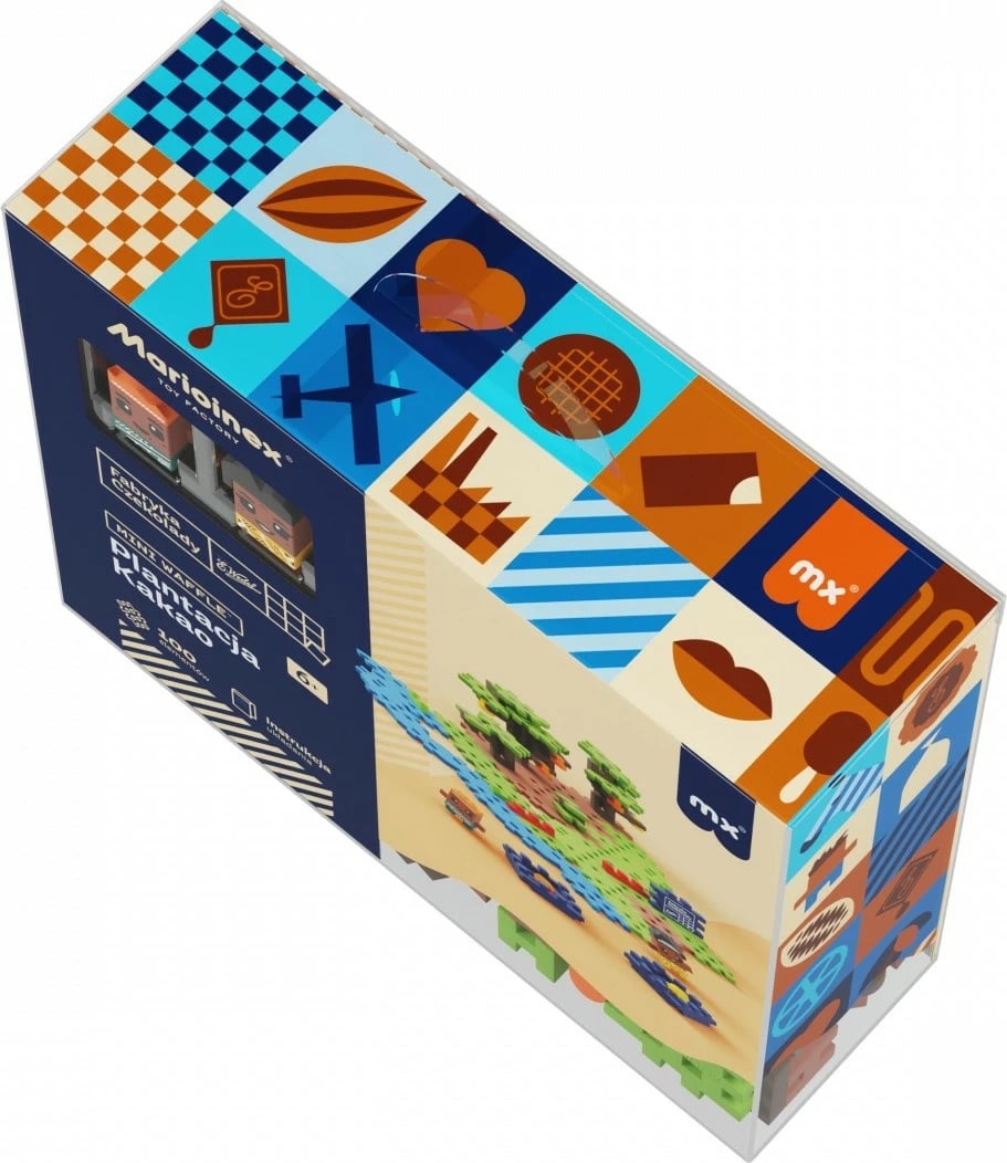 Set lodrash ndërtimi Marioinex Mini Waffle Plantacion Kakaoje, 100 elemente, shumëngjyrëshe