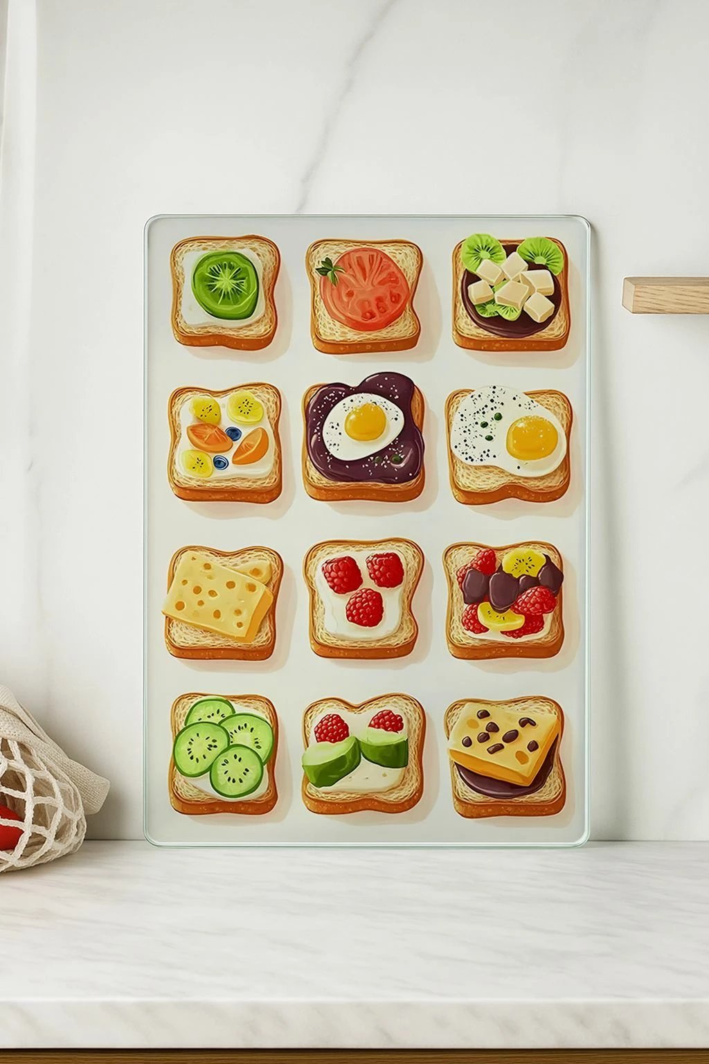 Dërrasë prerëse prej xhami të temperuar, shumëngjyrëshe, Hermia Kes-00003, 30x40cm Dërrasë prerëse prej xhami të temperuar, shumëngjyrëshe, Hermia Kes-00003, 30x40cm