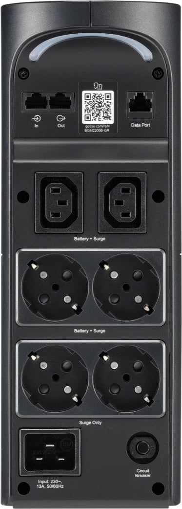 Kasë UPS APC Back-UPS Pro BGM2200B-GR, 2200VA/1320W, Tower, 230V, RGB, e zezë Kasë UPS APC Back-UPS Pro BGM2200B-GR, 2200VA/1320W, Tower, 230V, RGB, e zezë