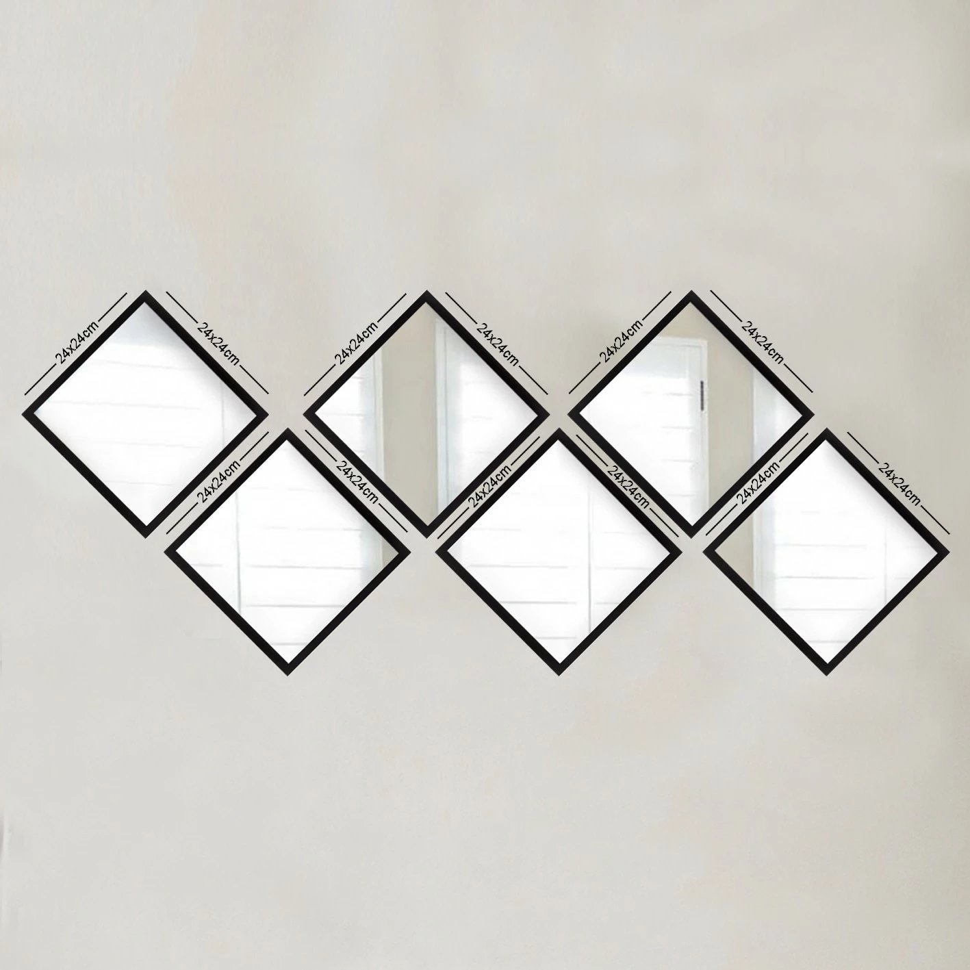 Set pasqyrash dekorative (6 copë), Wallity, SETAYNA_027