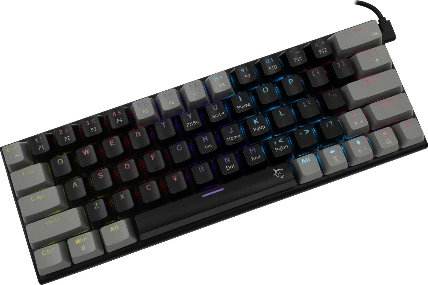Tastierë gaming White Shark Wakizashi GK-002121, 65%, RGB, blue switch, black-grey