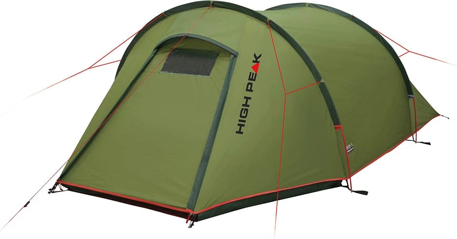 Tendë High Peak për 3 persona, gjelbër-kuqe