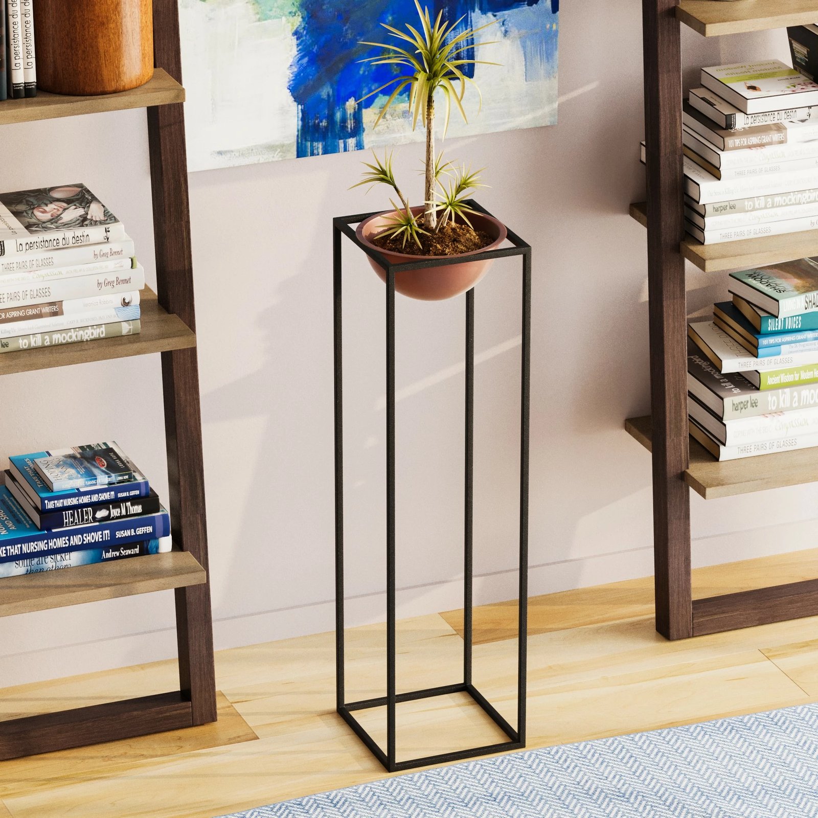 Vazo dekorative, ngjyrë e zezë dhe bakri, GED-020-B