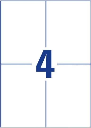 Etiketa, Avery Zweckform, 3483, 105 x 148 mm, A4, 100 fletë, e bardhë