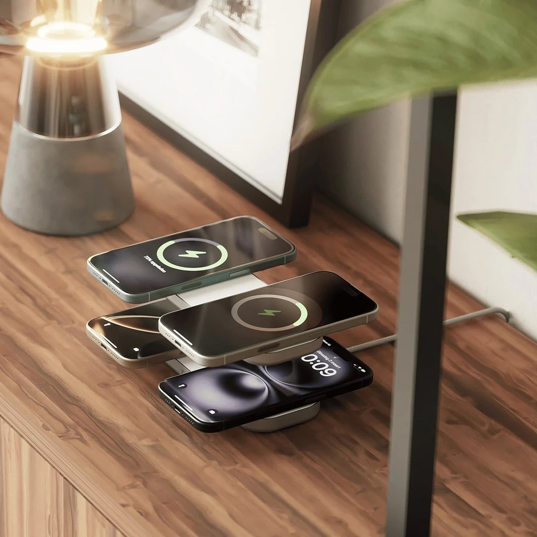 Karikues wireless ZENS ZEQC01W/00, 65 W, për celular, kufje, smartwatch, i bardhë