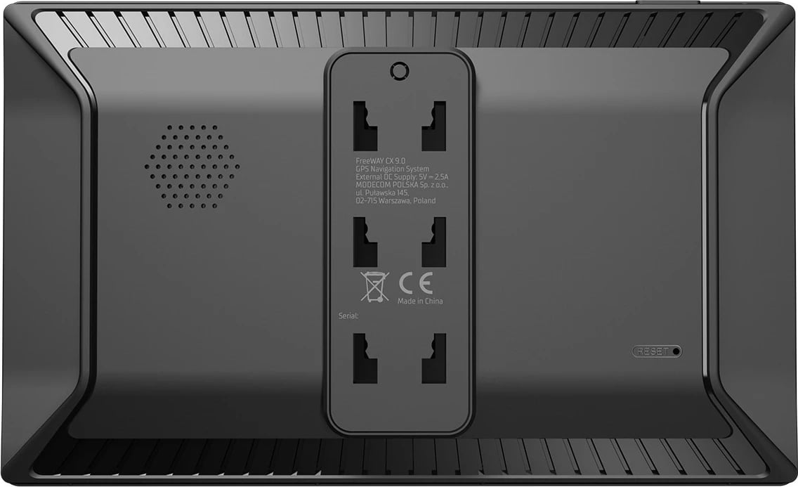 Navigacion GPS, MODECOM FREEWAY CX 9.0, 9", iGO Truck Europe me përditësim 1‑vjeçar, 8GB, 256MB RAM, microSD, USB‑C, Windows CE, bateri 2500 mAh