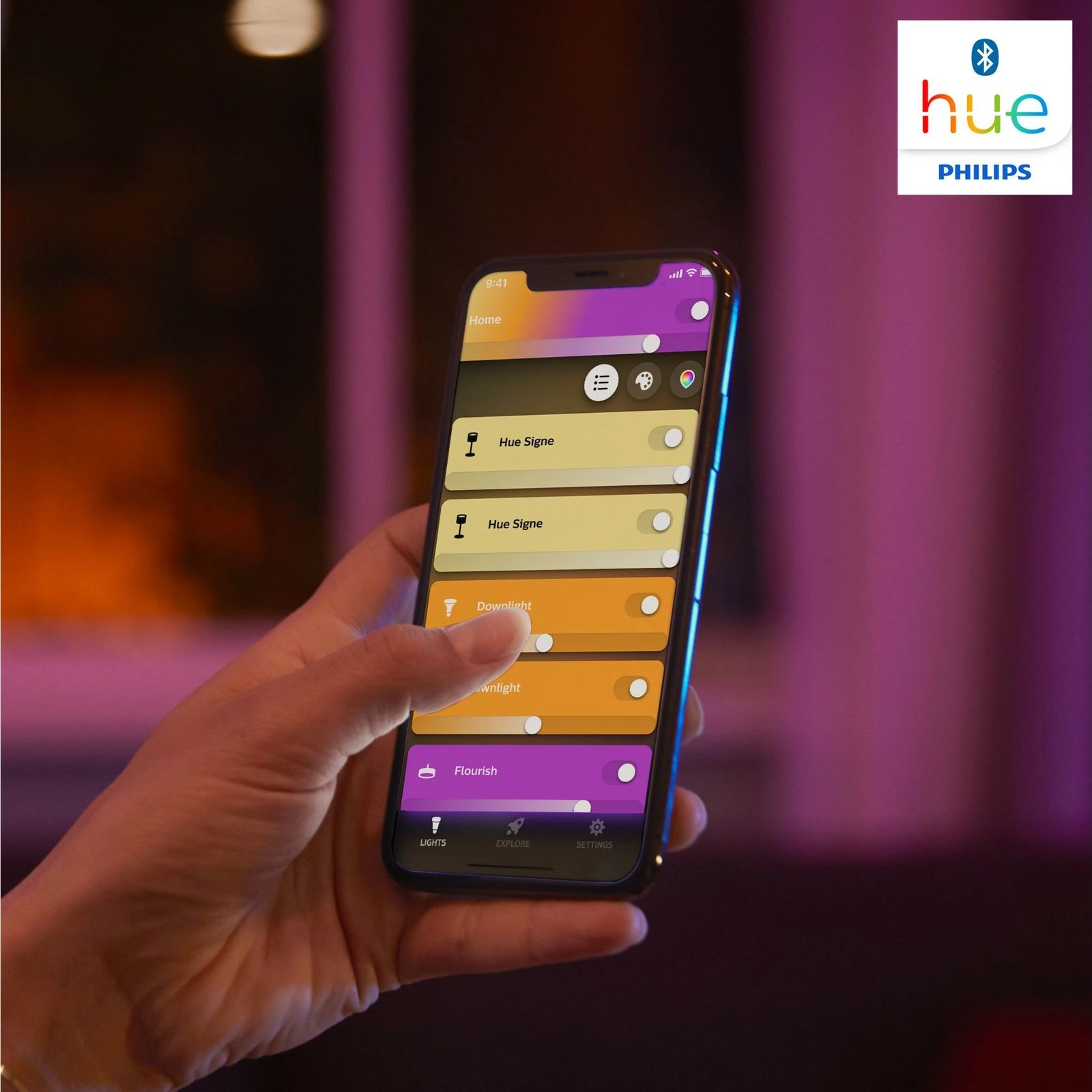 Llambë tavoline Philips Hue Iris, Smart, Bluetooth/Zigbee, LED, Ngjyrë e zezë