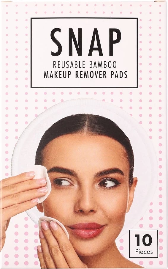 Pade për heqje grimi të ripërdorshme Sister Young SNAP Pads për femra, 10 copë