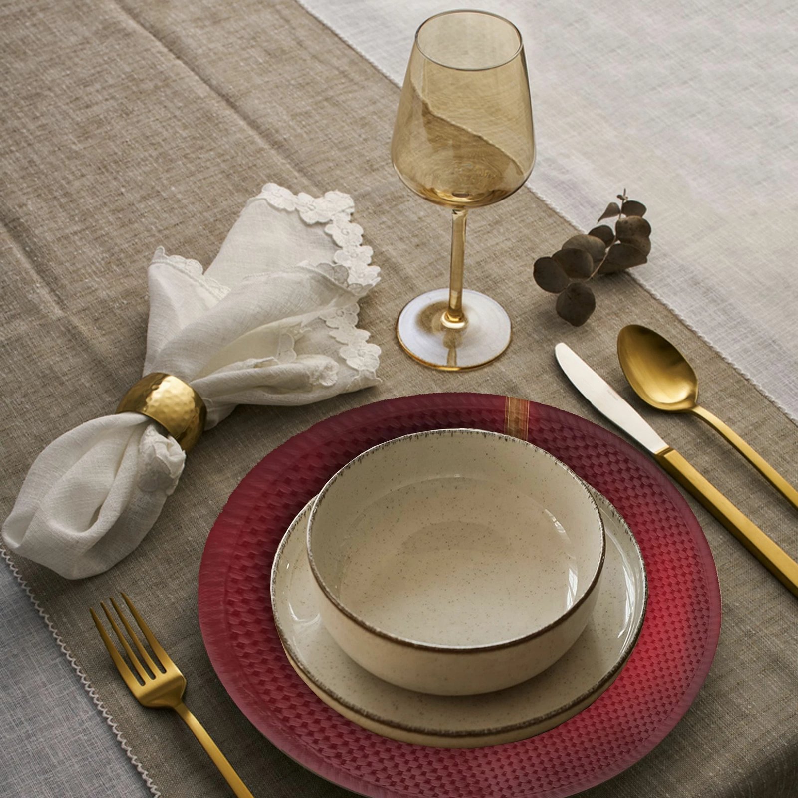 Nënshtrat tavoline Hermia Concept, shumëngjyrëshe, 4 copë, 37cm