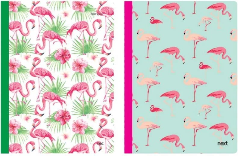Fletore fleksibile Next flamingo 360°, 17x25cm, 128 faqe, 2 lëndë, dy ngjyra