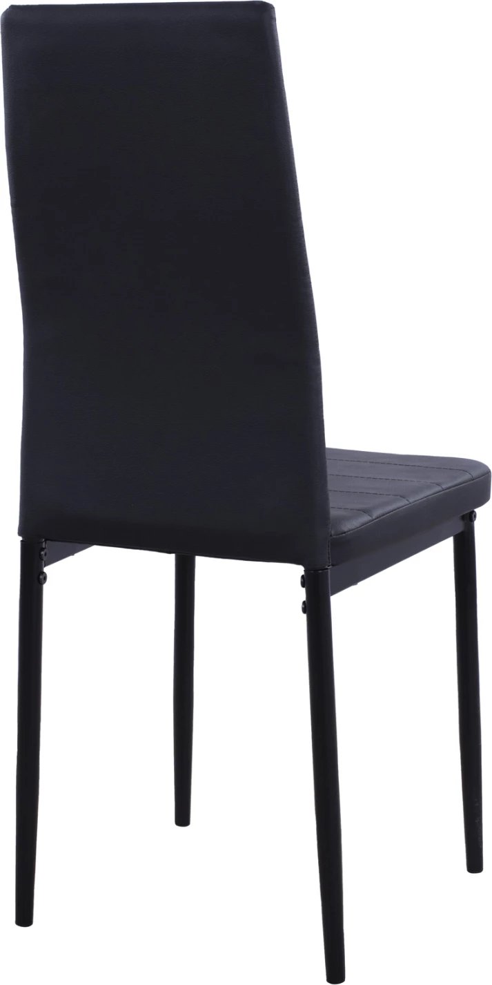 Karrige metalike Lady FH0037.12, kornizë metalike e zezë PU, set prej 4 copash, 40x48x95 cm