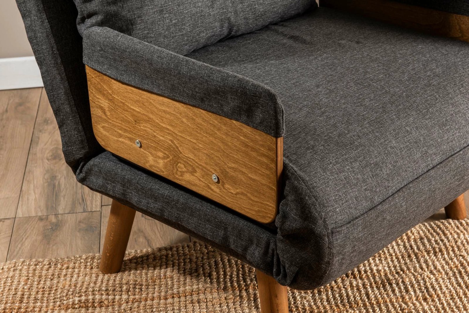 Krevat-karrige një vendësh Atelier del Sofa, Cosmo Single, gri e errët