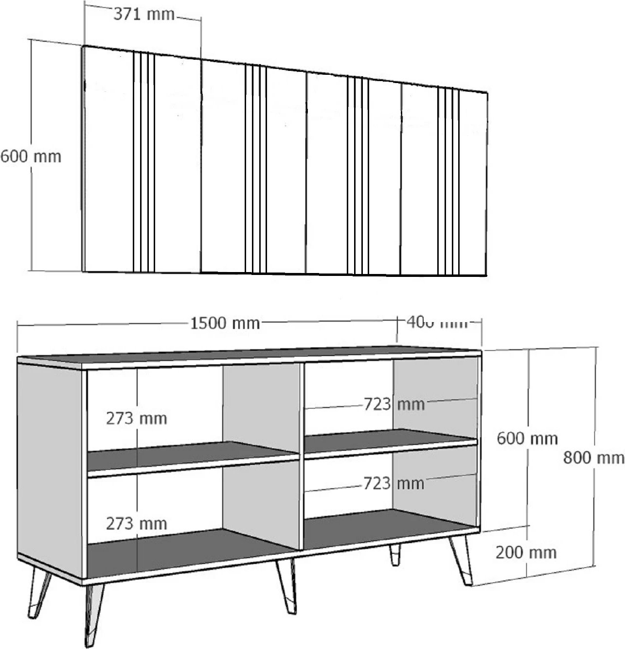 Konsolë Hanah Home Asel, e bardhë, argjend